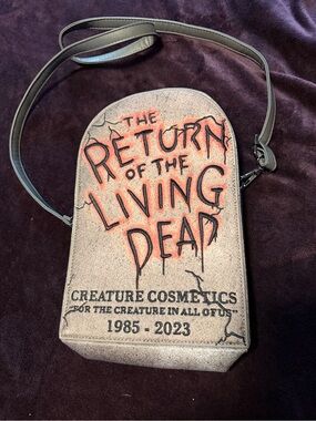 'Return of the Living Dead' Crossbody Bag in Grey and Red